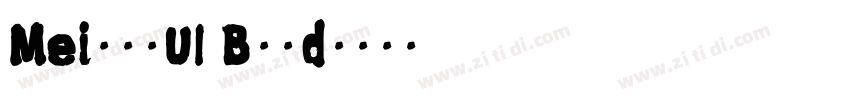MeiryoUI Bold字体转换